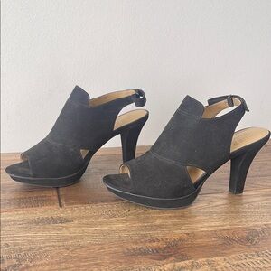 Naturalizer Black Slingback suede Heels